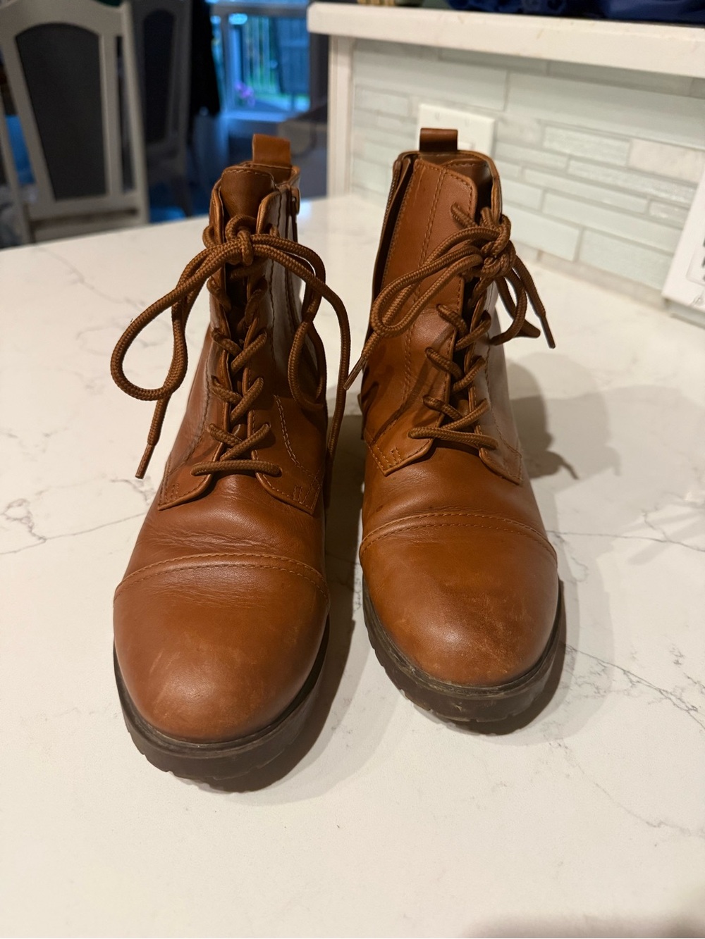 Aldo Tan Leather Chukka Lace-Up Boots